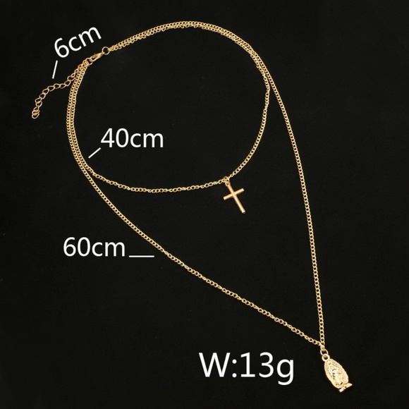 Europe Style//Cross Maria Layering Necklaces - Picture 7 of 8